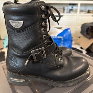 Milwaukee Freedom Flex Leather Motorcycle Boots Performance Footwear Mens 10D